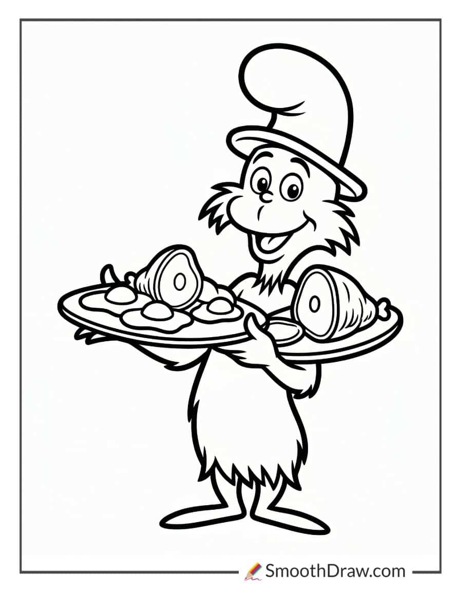 Sam I Am Green Eggs And Ham Coloring Pages