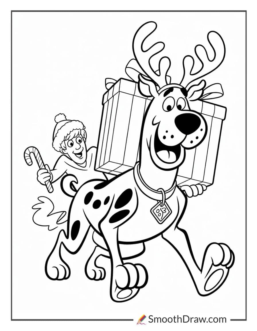 Scooby Doo Christmas Coloring Pages