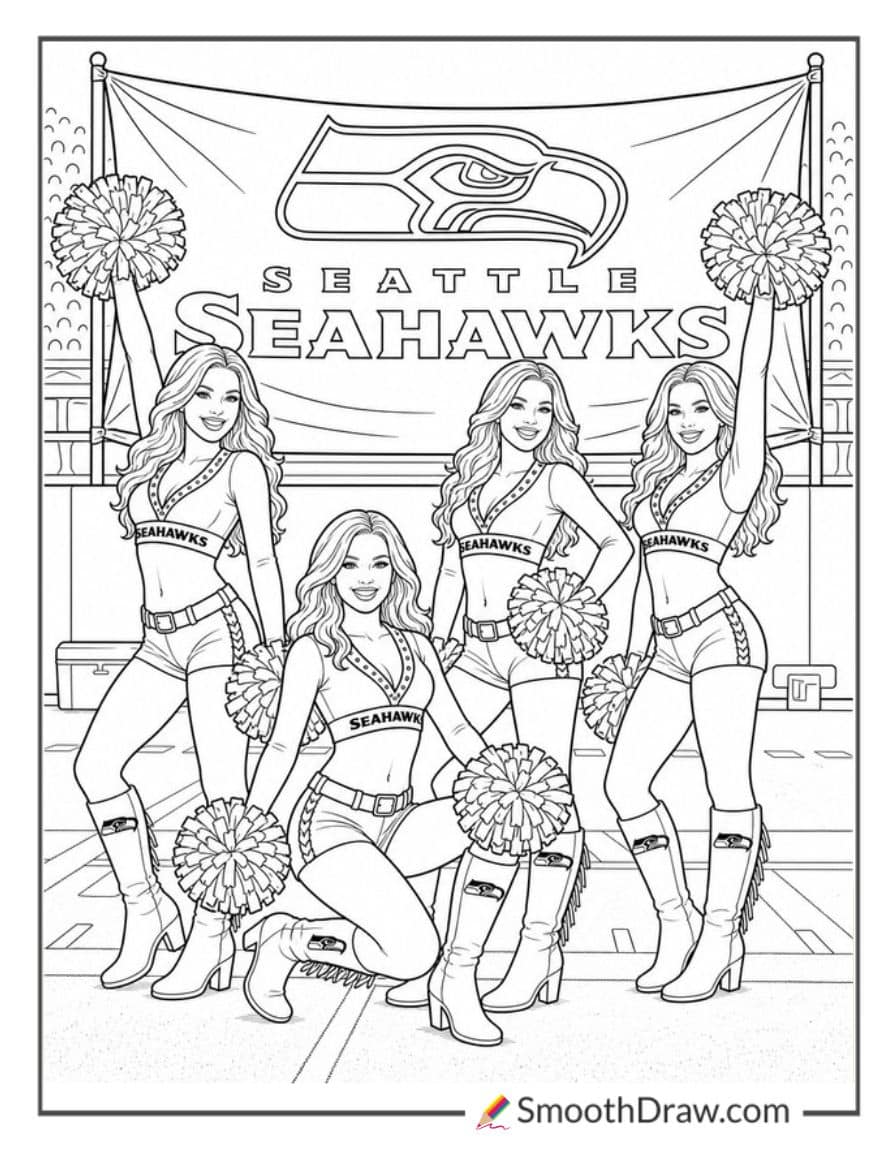 Seattle Seahawks Cheer Squad Pose