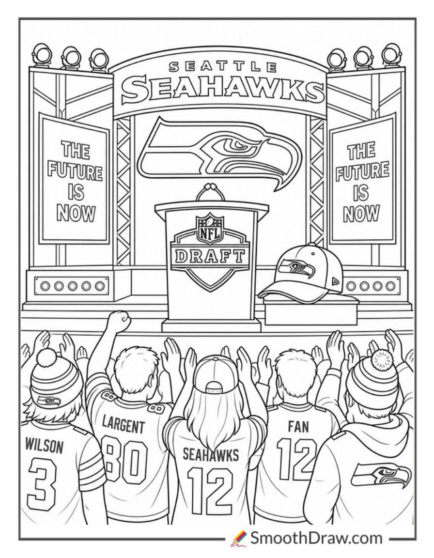 Seattle Seahawks Draft Night Stage
