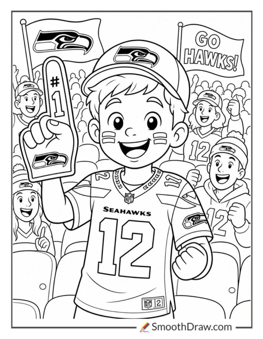 Seattle Seahawks Fan Kid