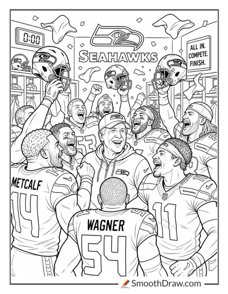Seattle Seahawks Locker Room Celebration