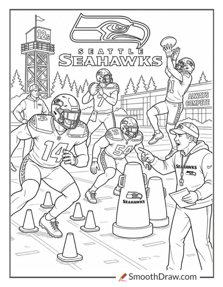 Seattle Seahawks Practice Drills