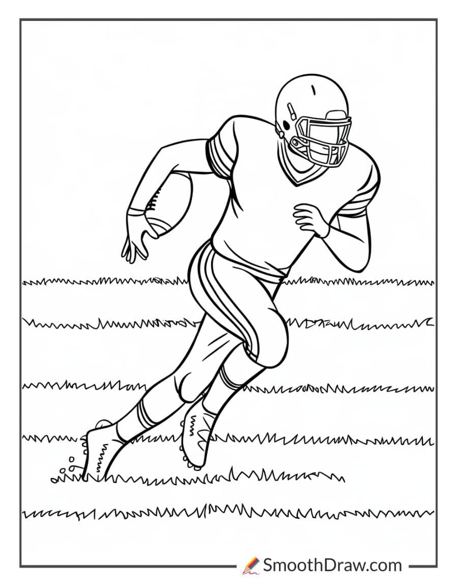 simple football coloring page