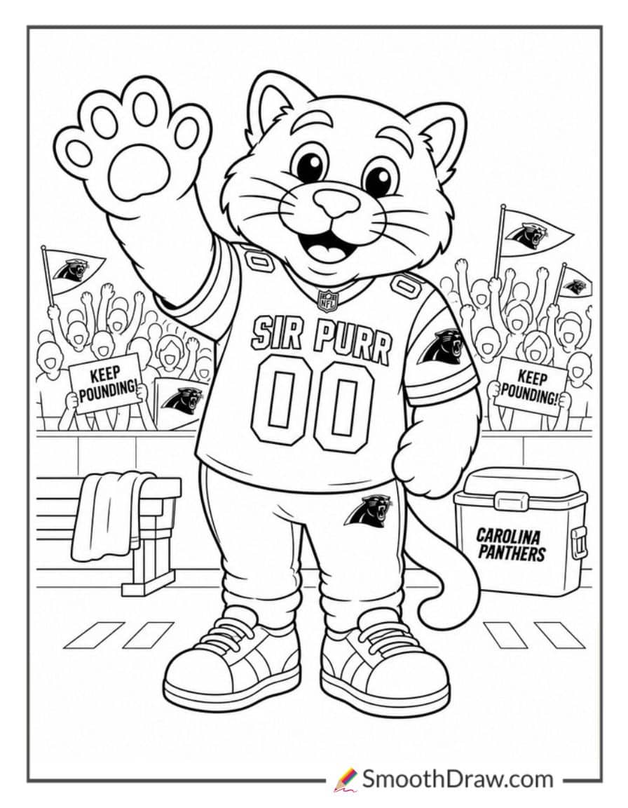 Sir Purr Waving To Fans