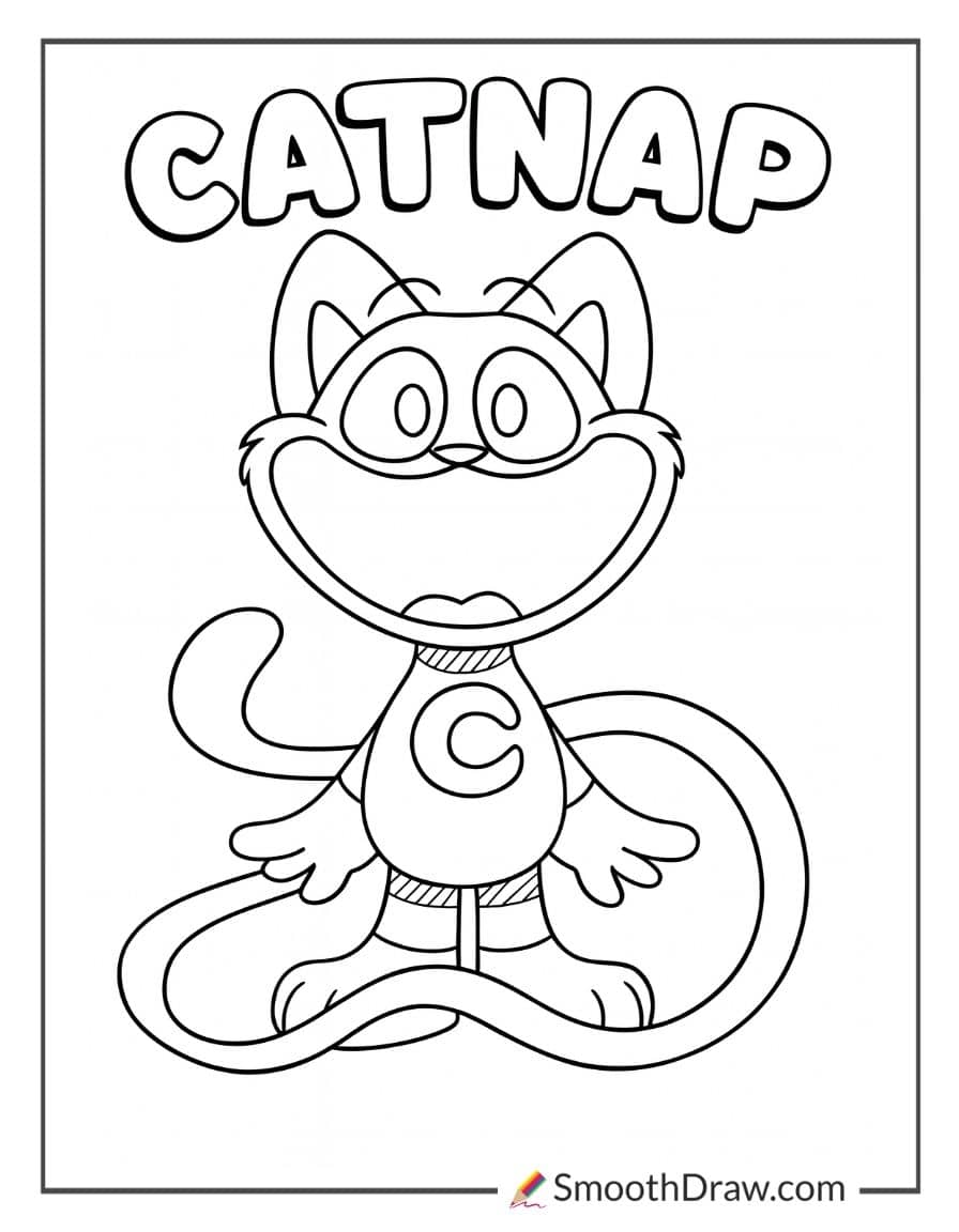 smiling critters coloring pages catnap