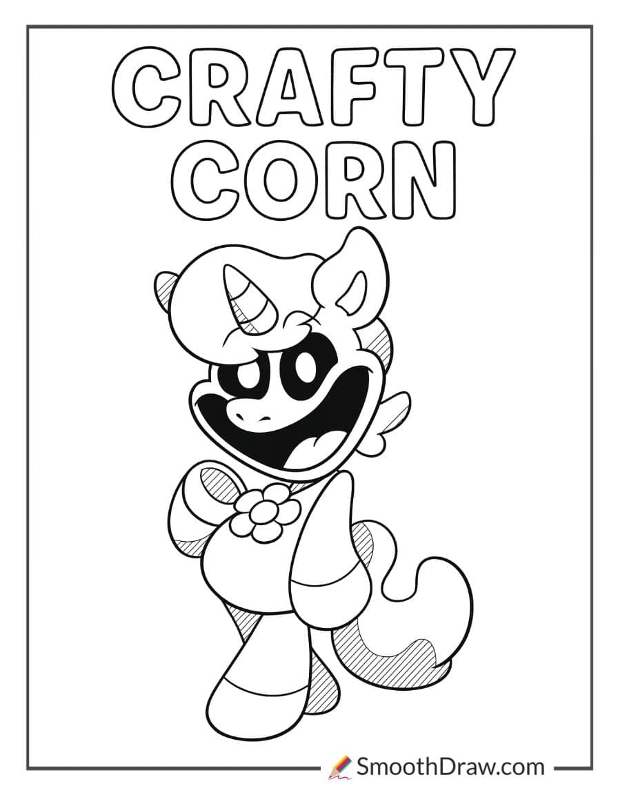 smiling critters coloring pages crafty corn