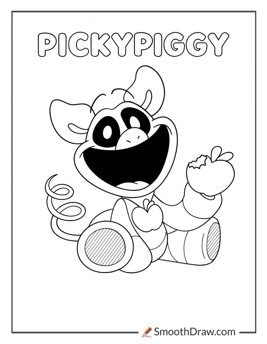 smiling critters coloring pages pickypiggy