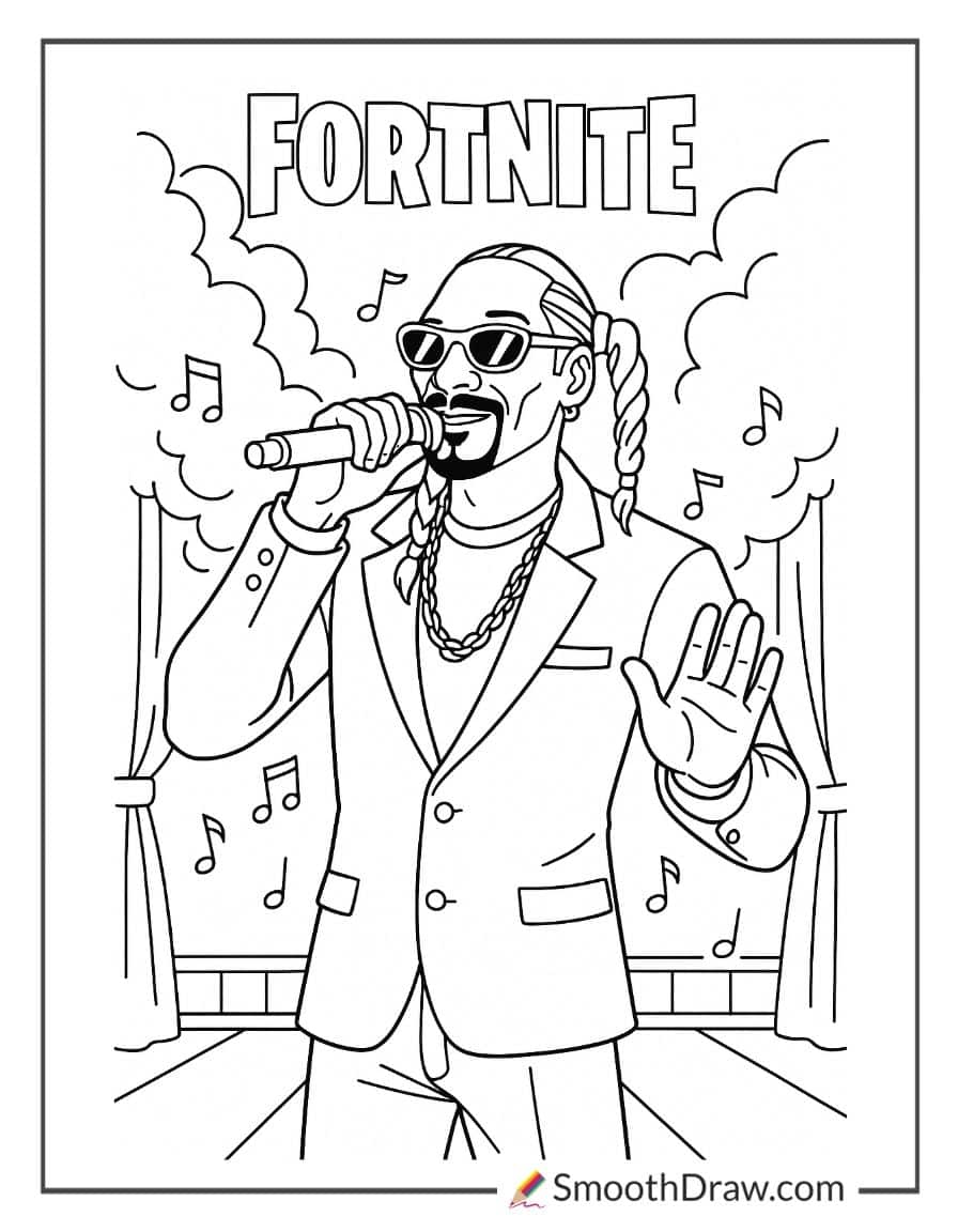 snoop dogg fortnite coloring page