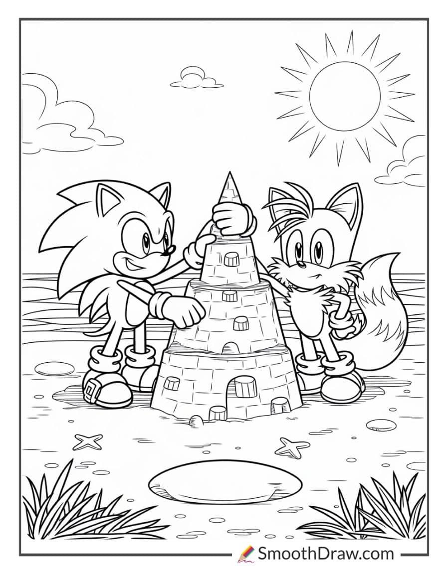 sonic at the beach