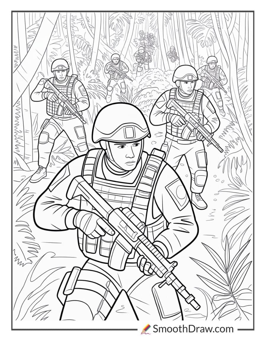 special forces realistic army coloring pages