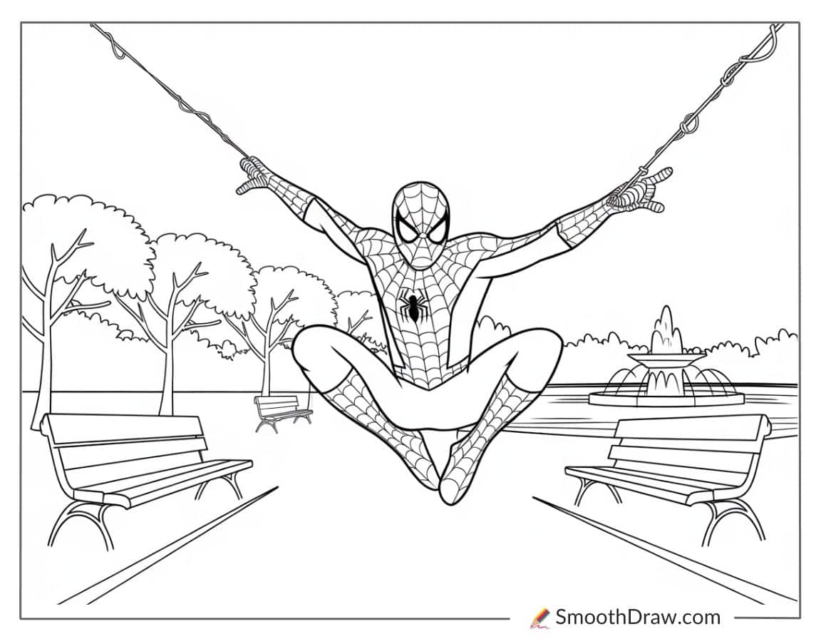 spiderman coloring for kids