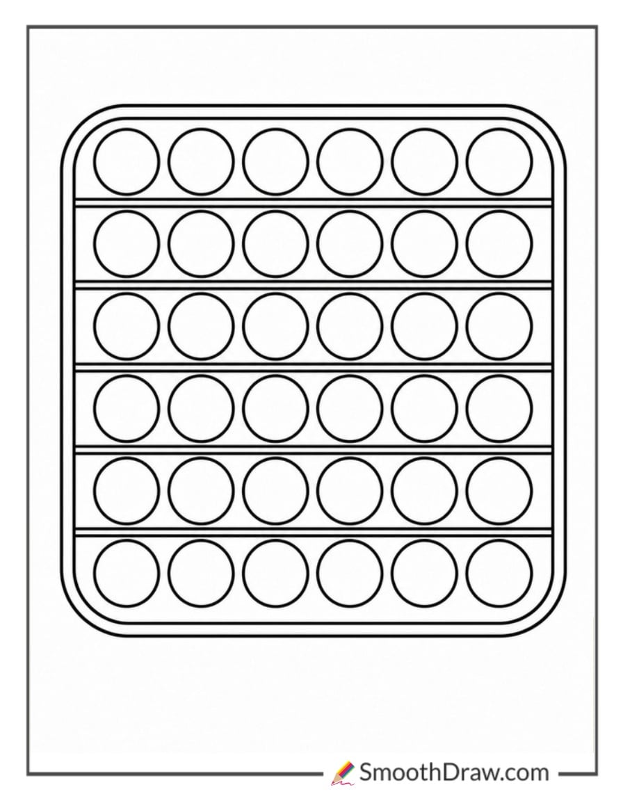 square pop it coloring pages