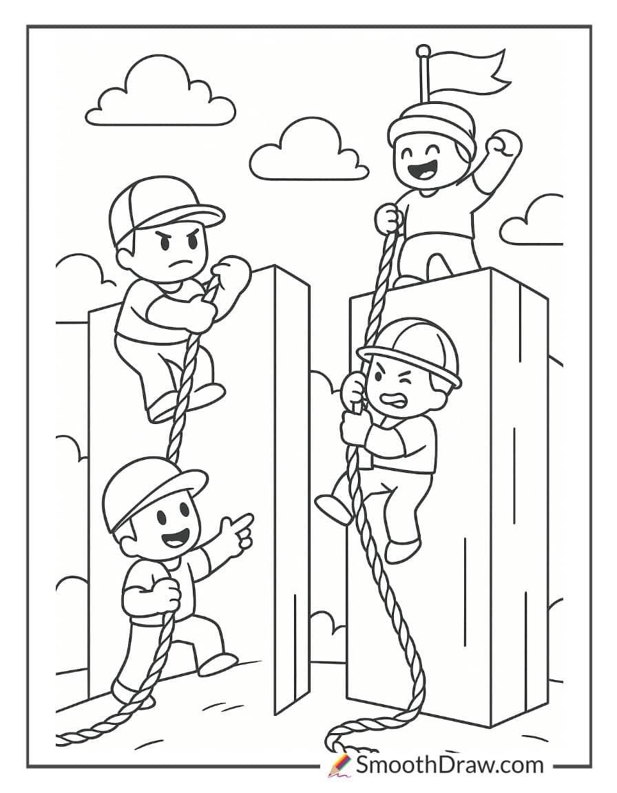 stumble guys climbing tall walls