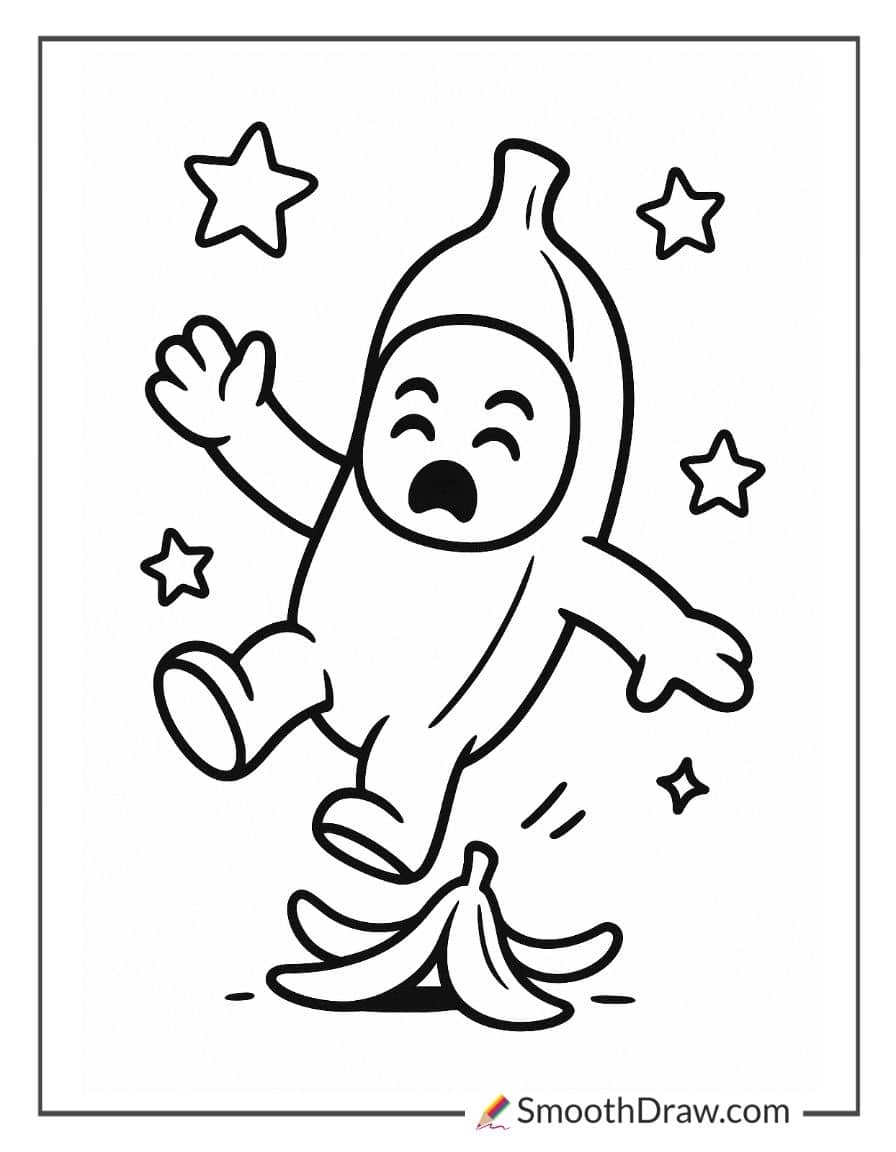 stumble guys coloring pages banana