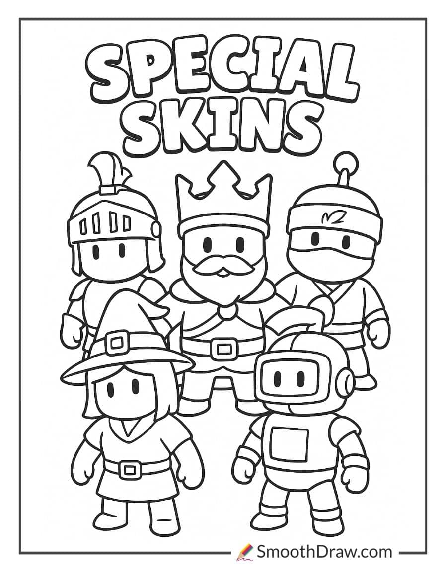 stumble guys coloring pages special