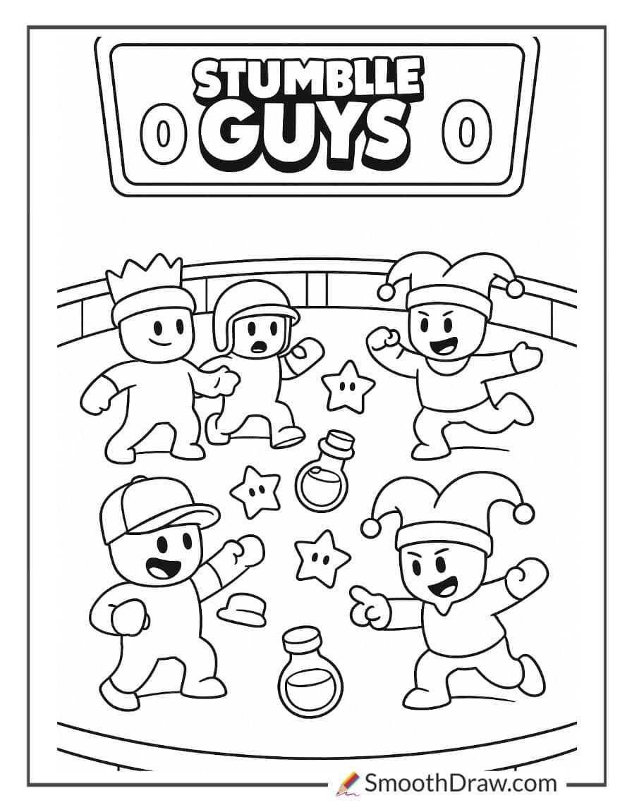 stumble guys team battle in the arena