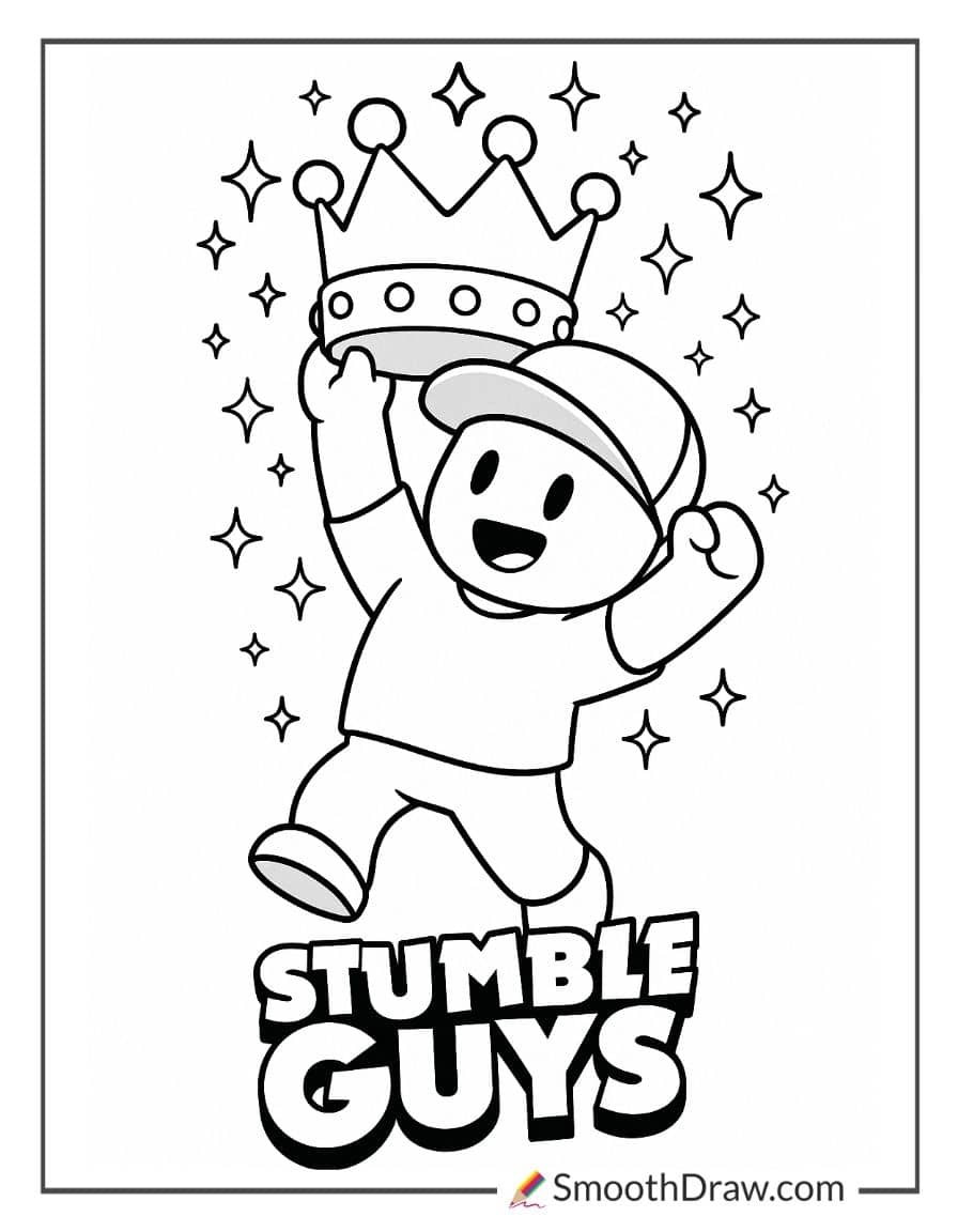 stumble guys winning the golden crown