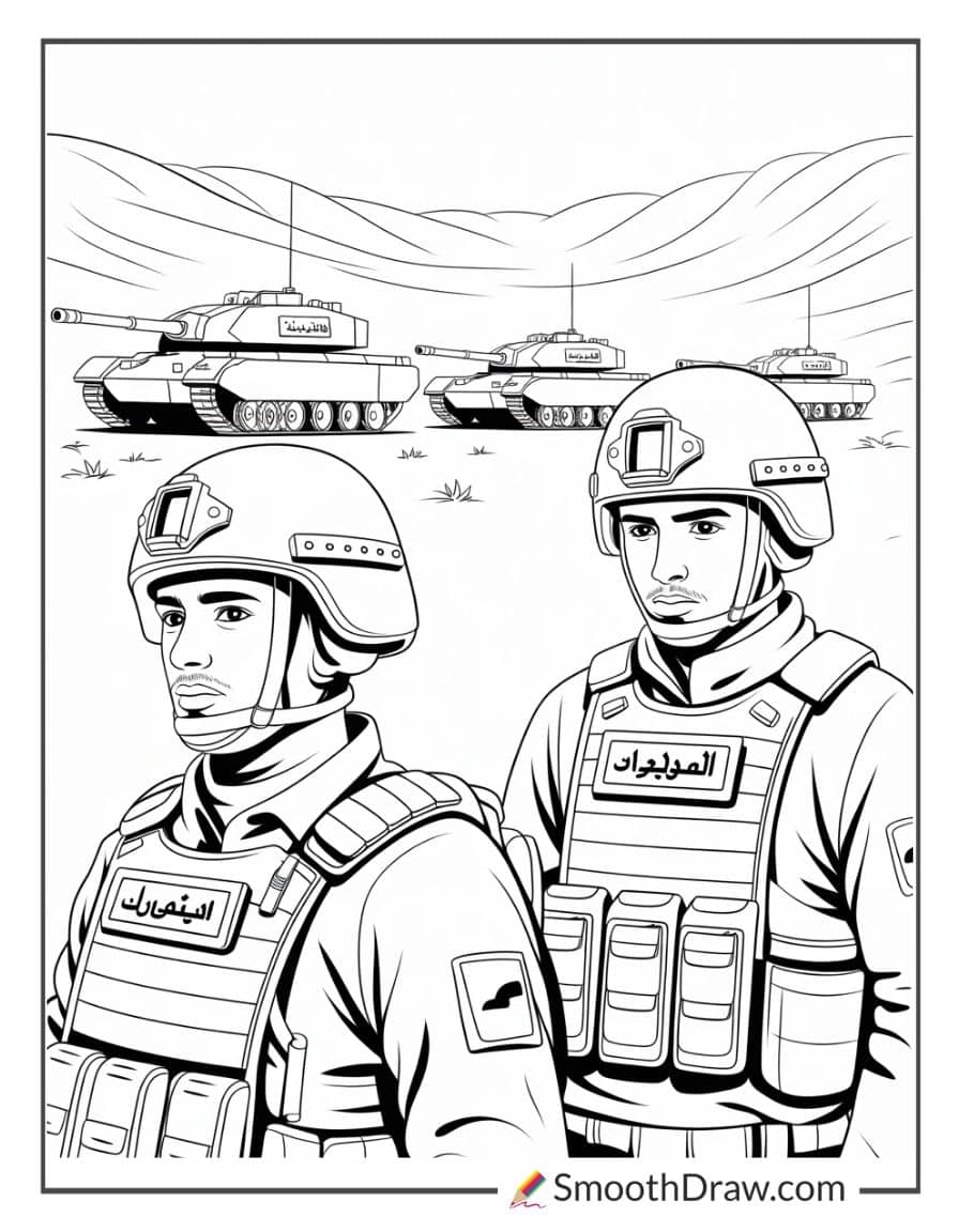 syrian army coloring page