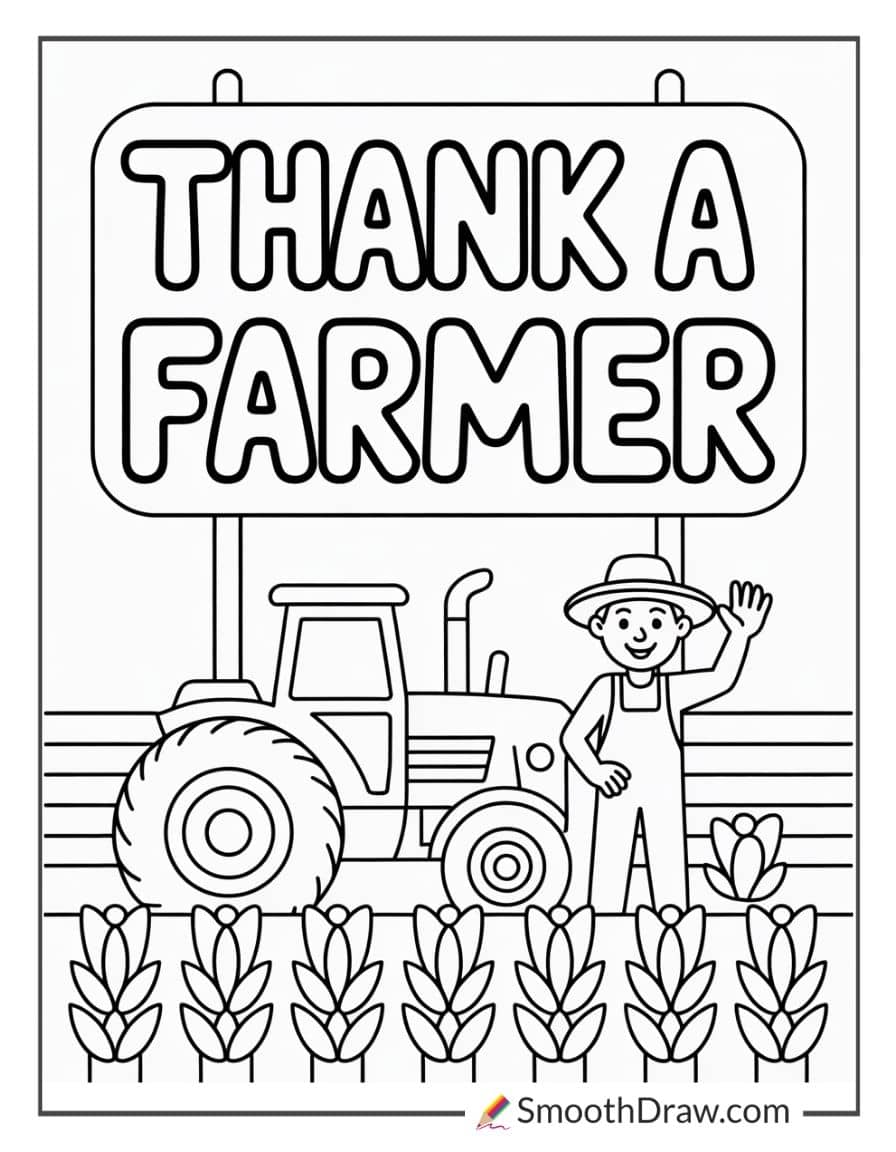 thank a farmer coloring page