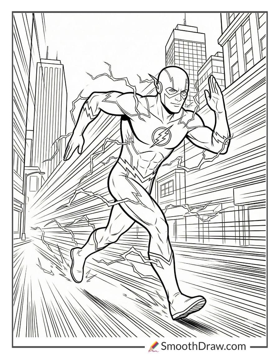 the flash coloring pages