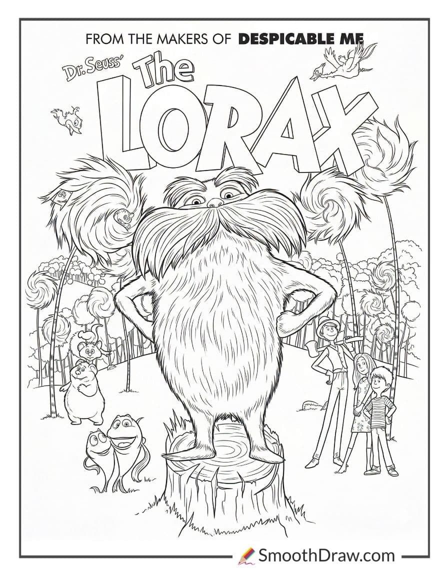 The Lorax Movie Coloring Page