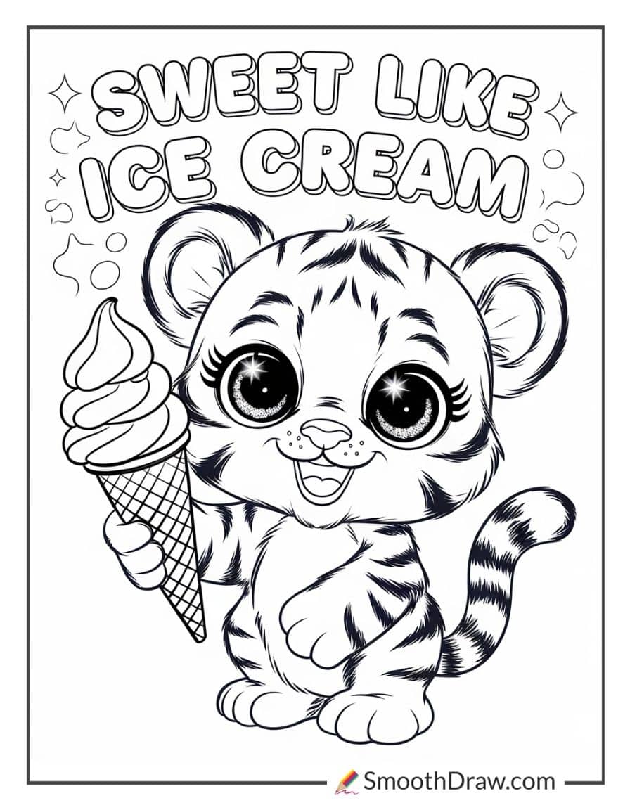 tiger and ice cream