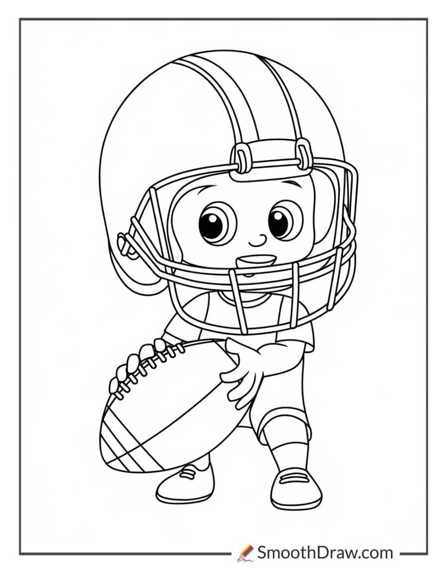 toddler football player