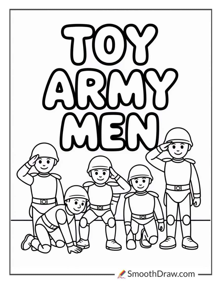 toy army men coloring page