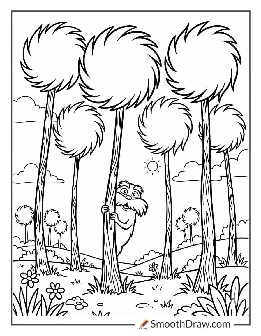 Truffula Tree The Lorax Coloring Pages