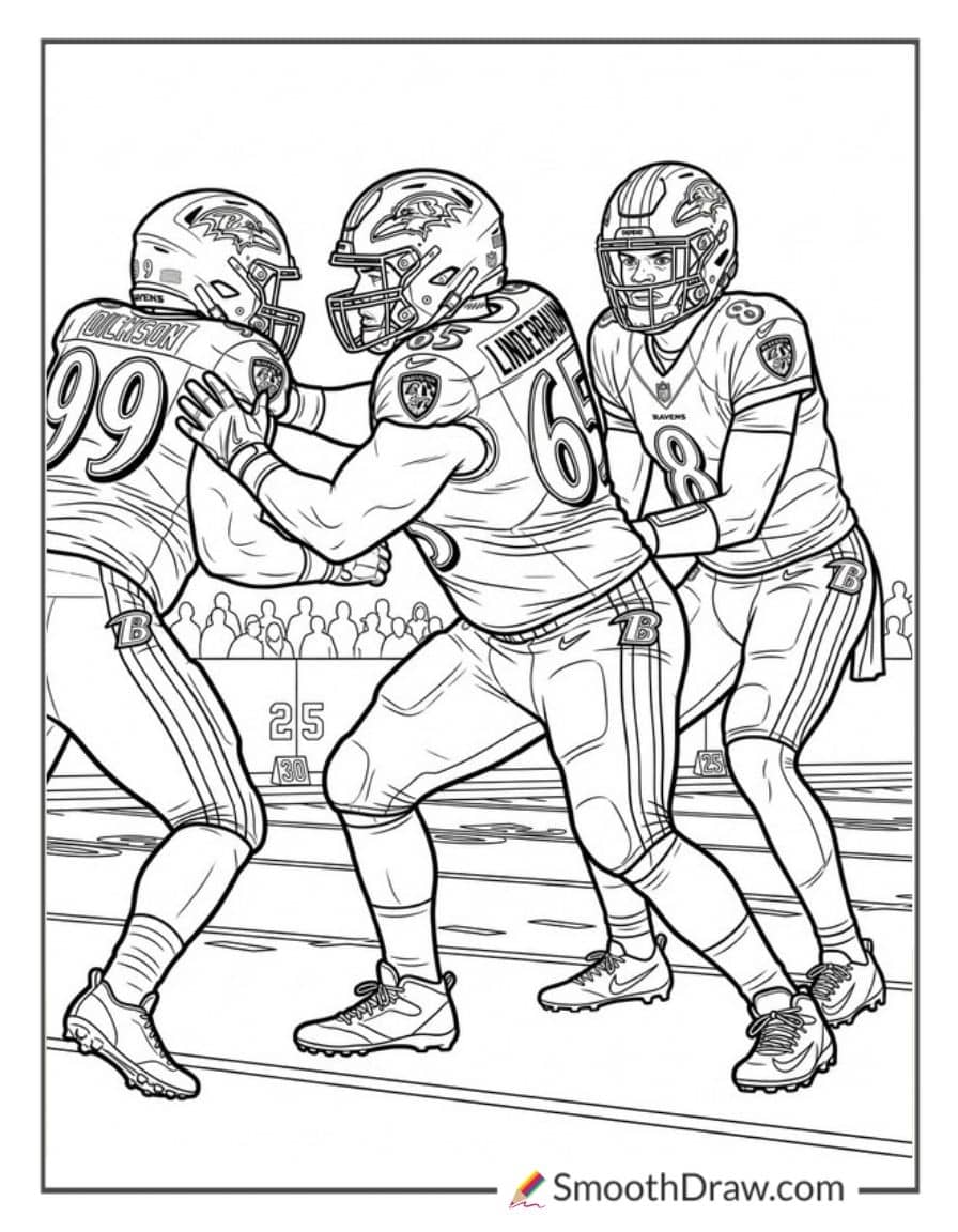 Tyler Linderbaum Blocking At Center