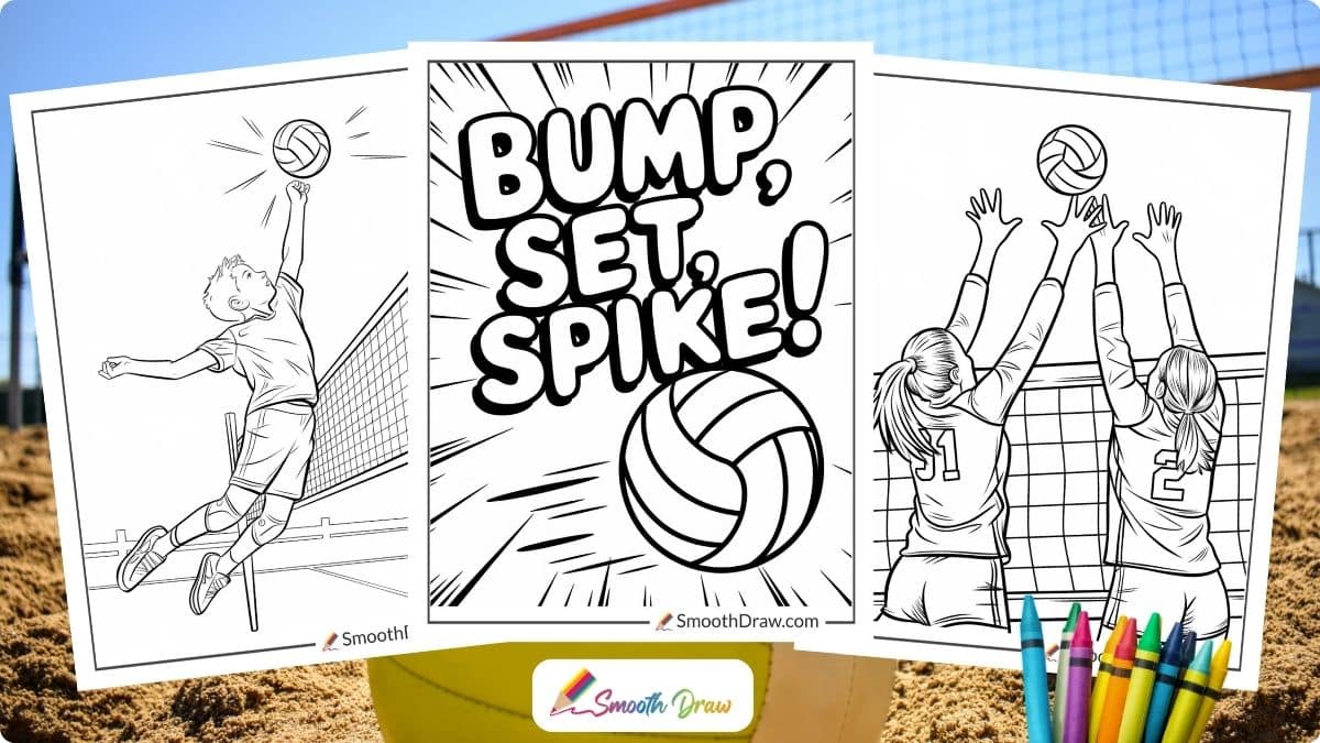 volleyball coloring pages