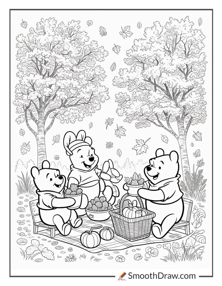 winnie the pooh in fall