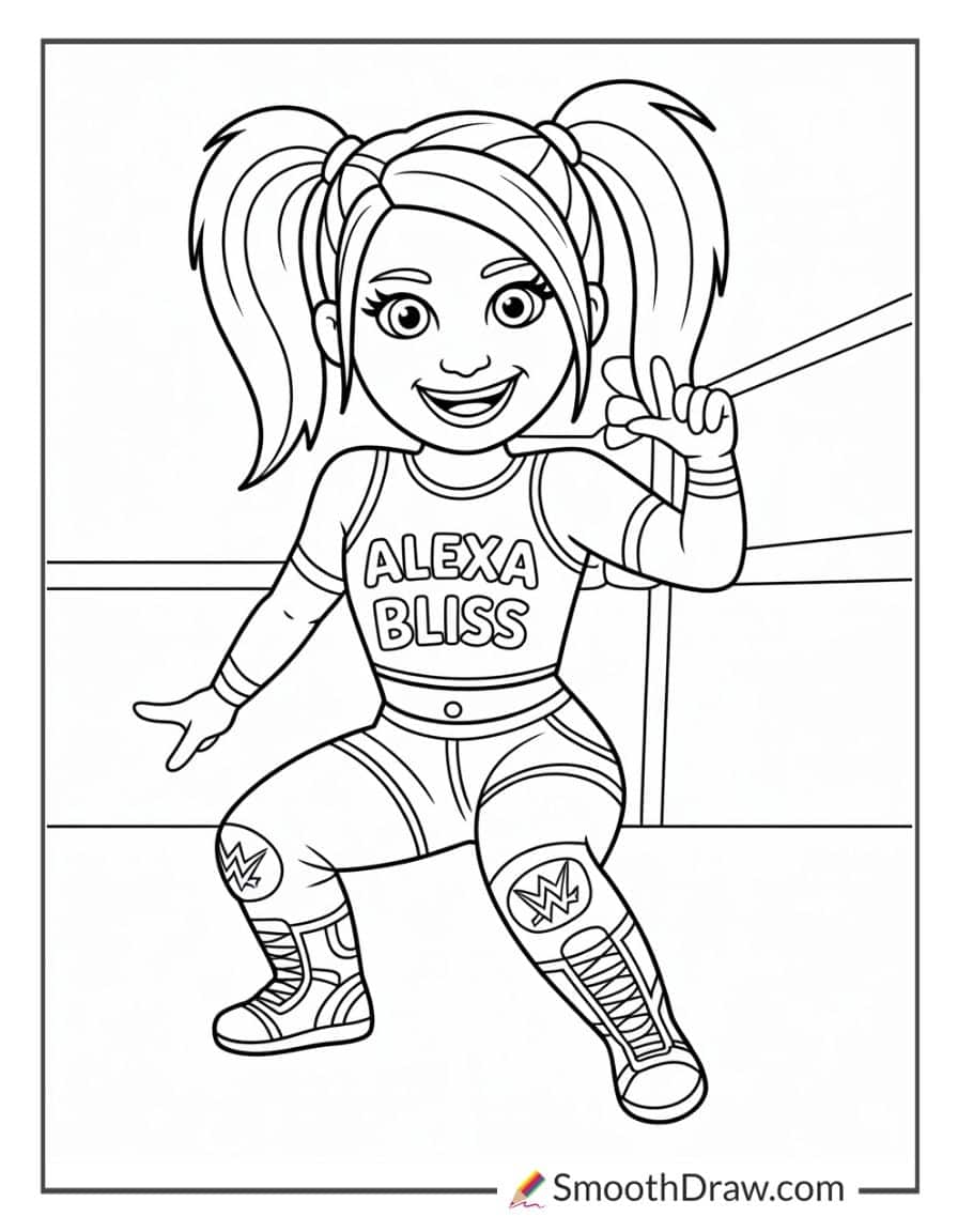 wwe alexa bliss coloring pages