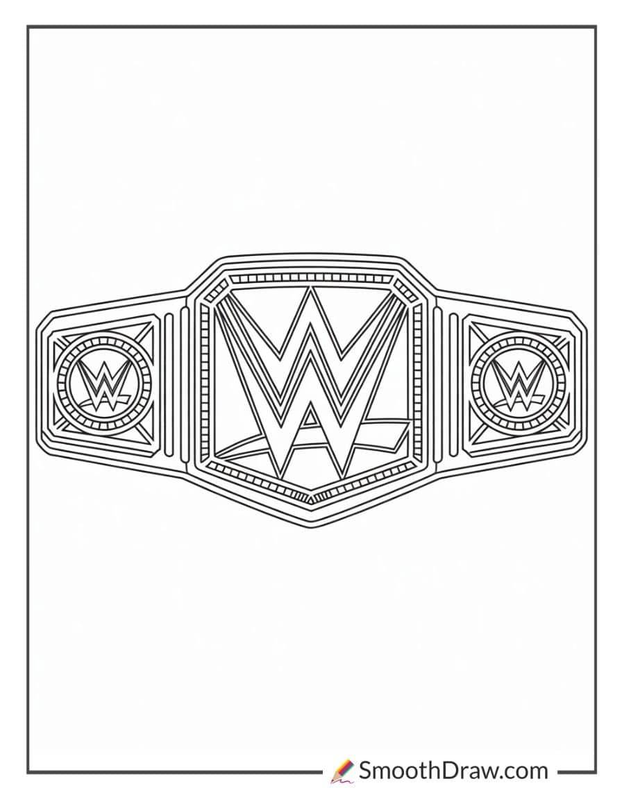 wwe belt coloring pages