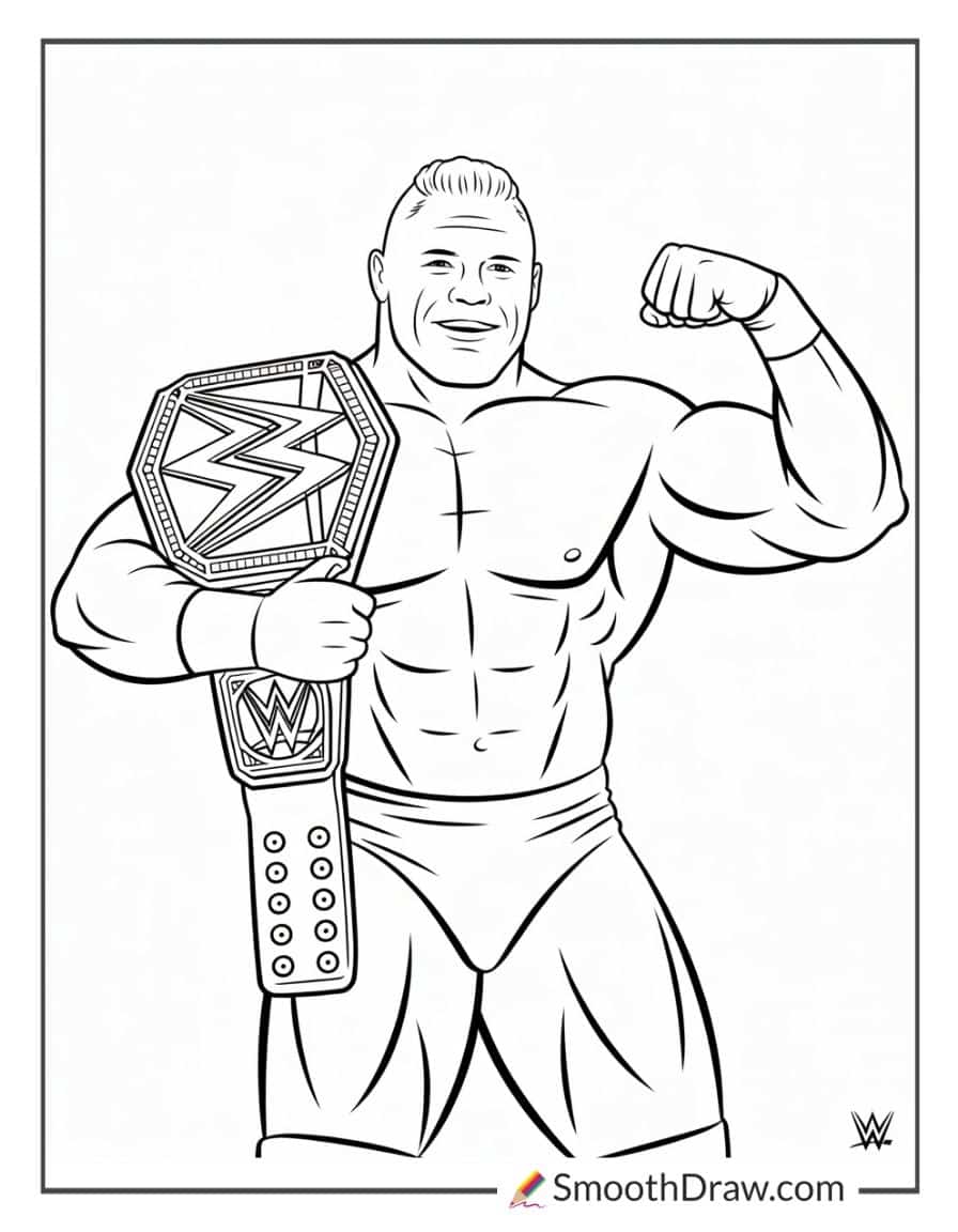 wwe brock lesnar coloring pages