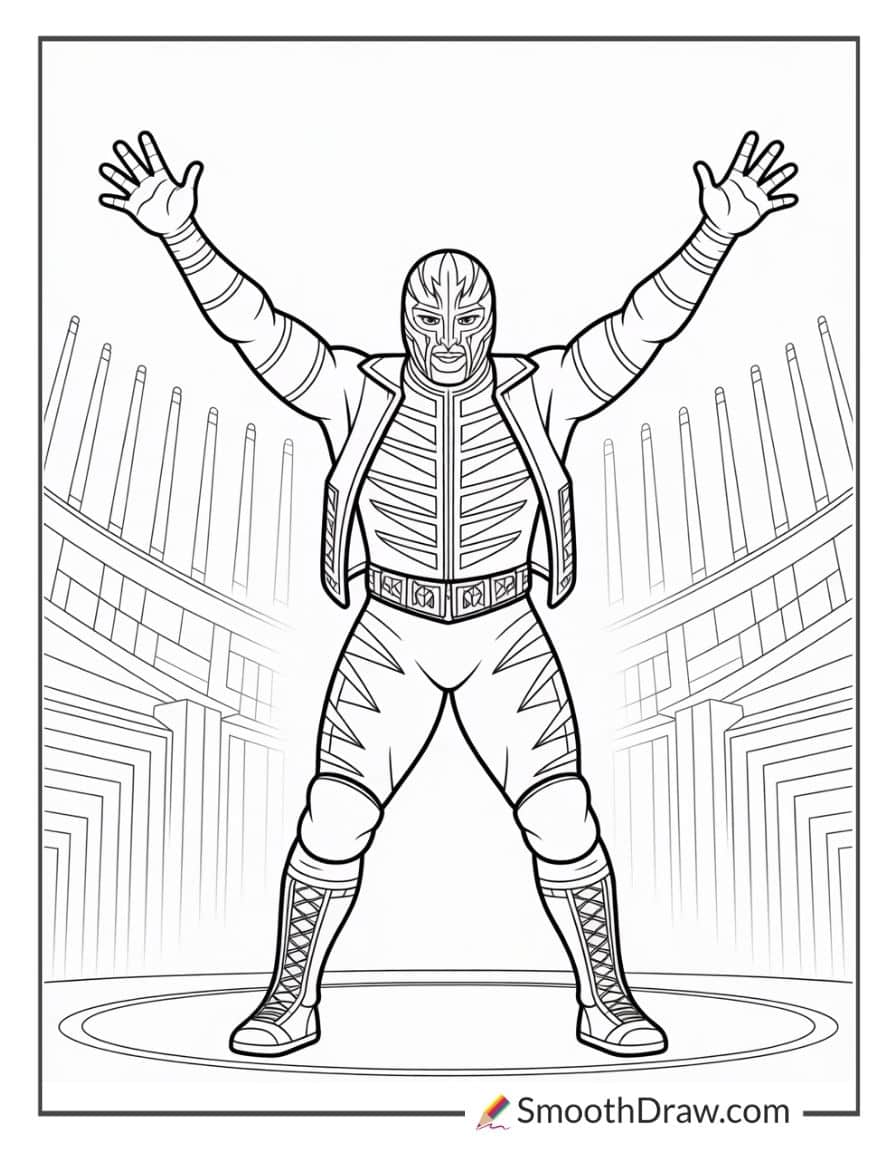 wwe coloring pages dominik mysterio