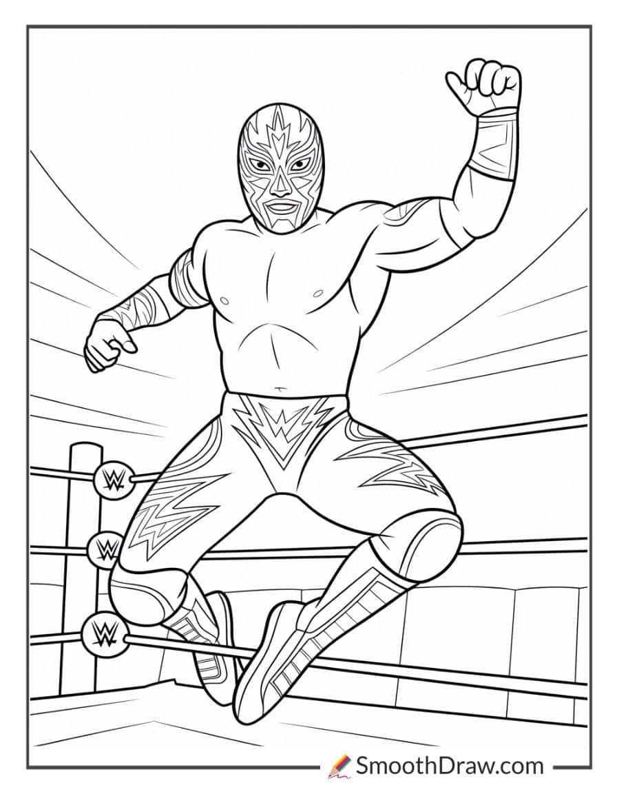 wwe kalisto coloring pages