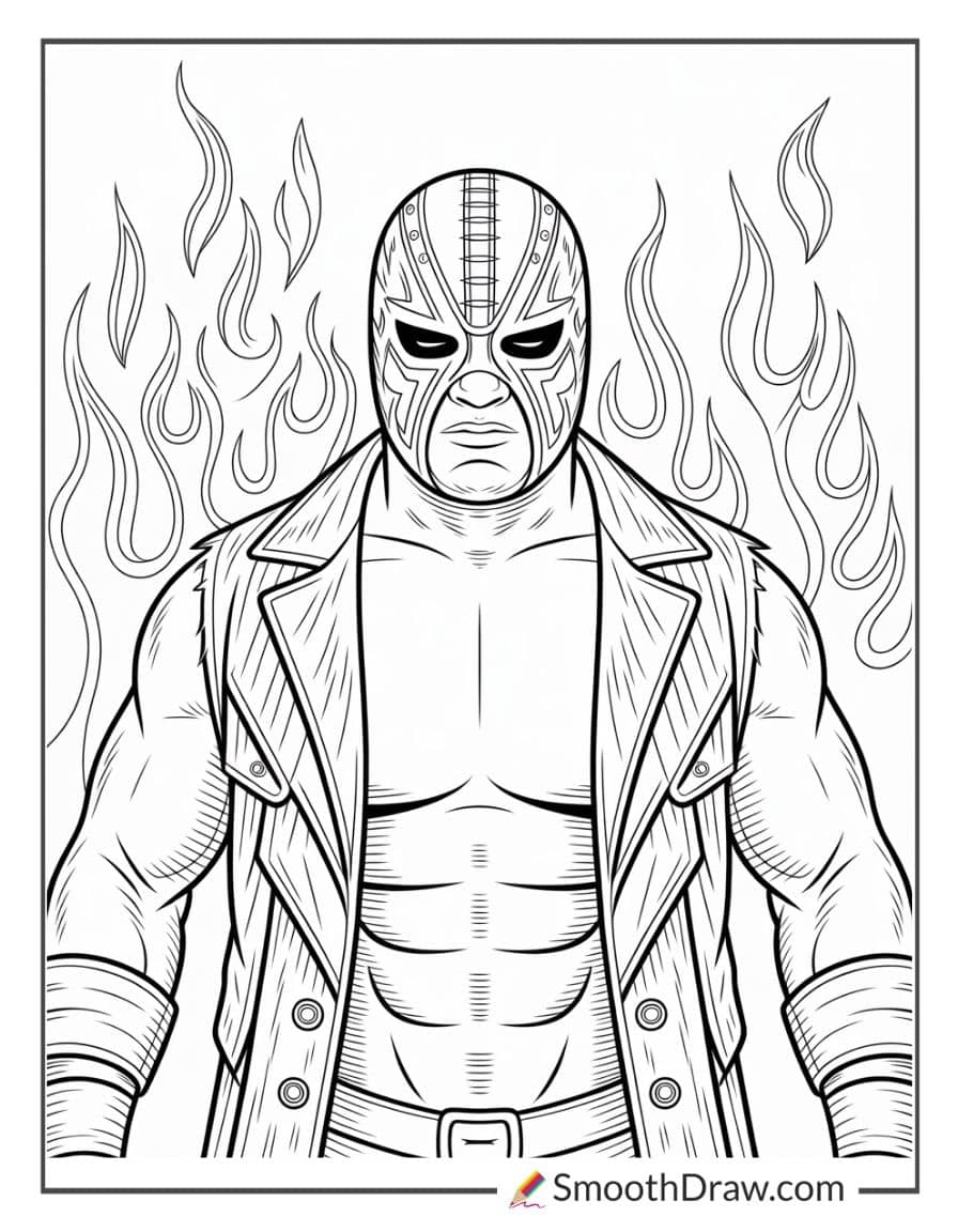 wwe kane coloring pages