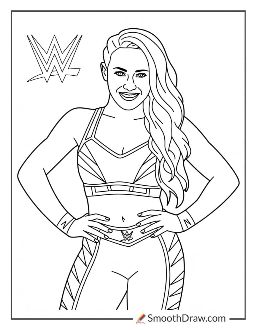 wwe liv morgan coloring page