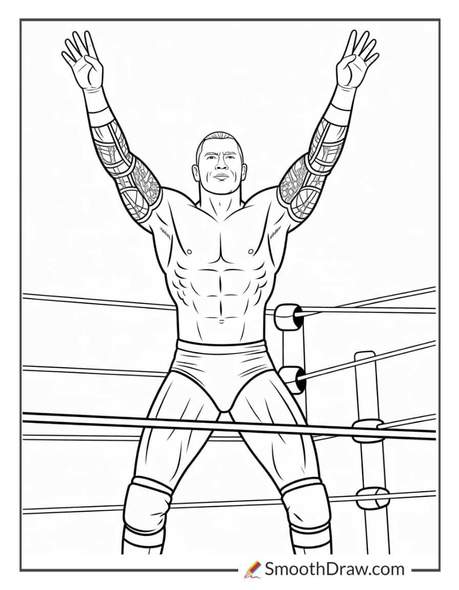 wwe randy orton coloring pages