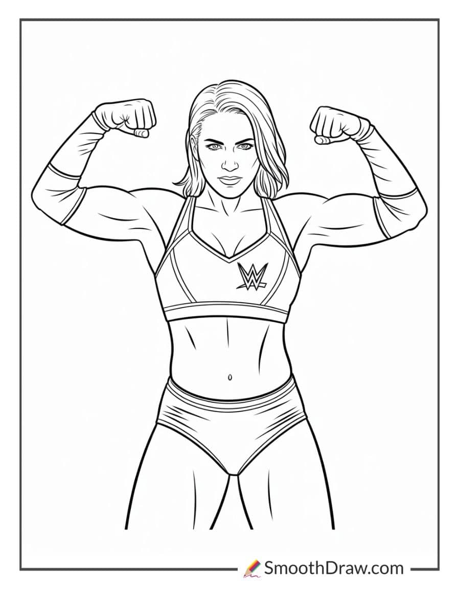 wwe rhea ripley coloring page