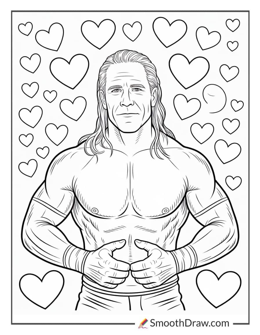 wwe shawn michaels coloring pages (2)