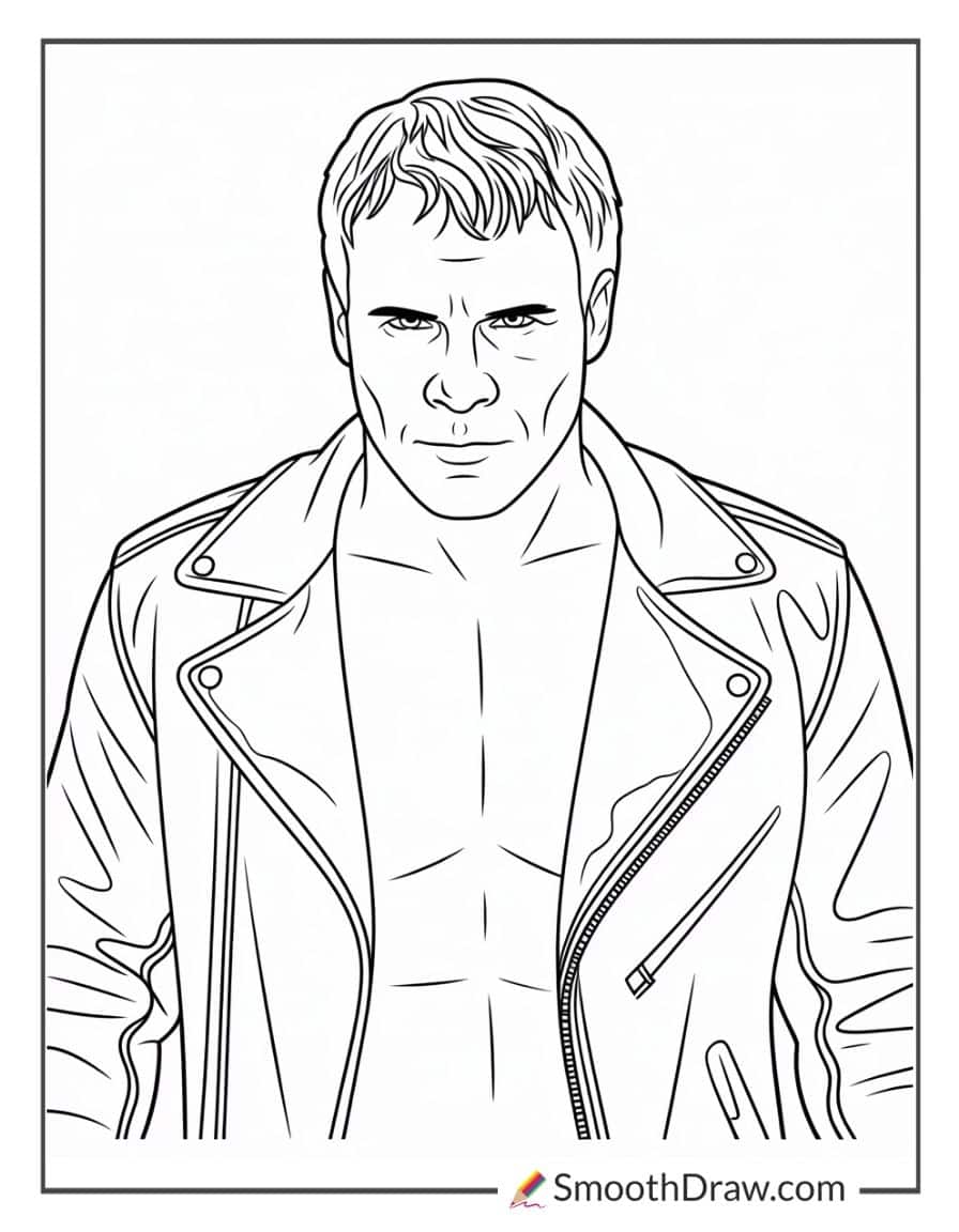 wwe shawn michaels coloring pages