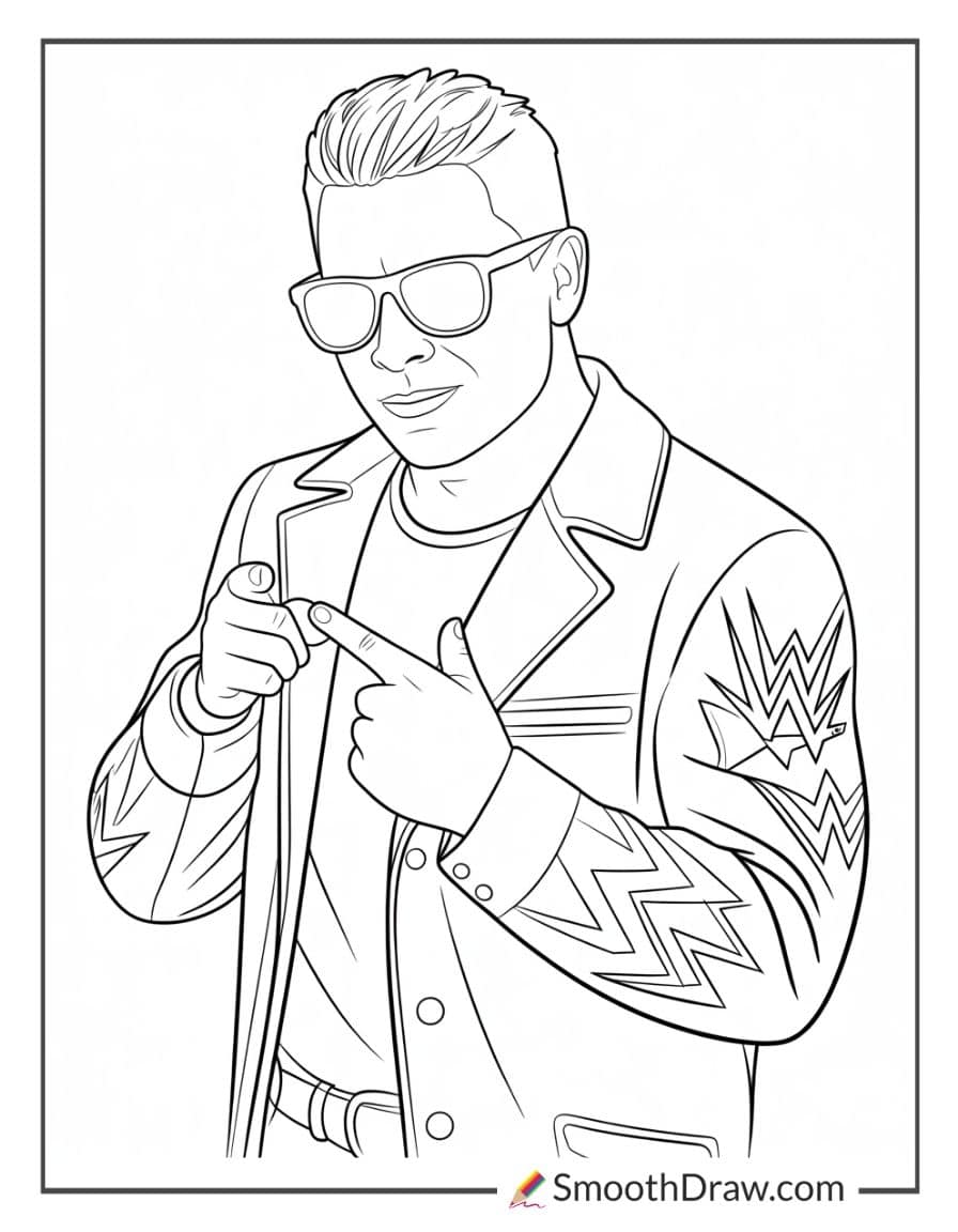 wwe the miz coloring pages