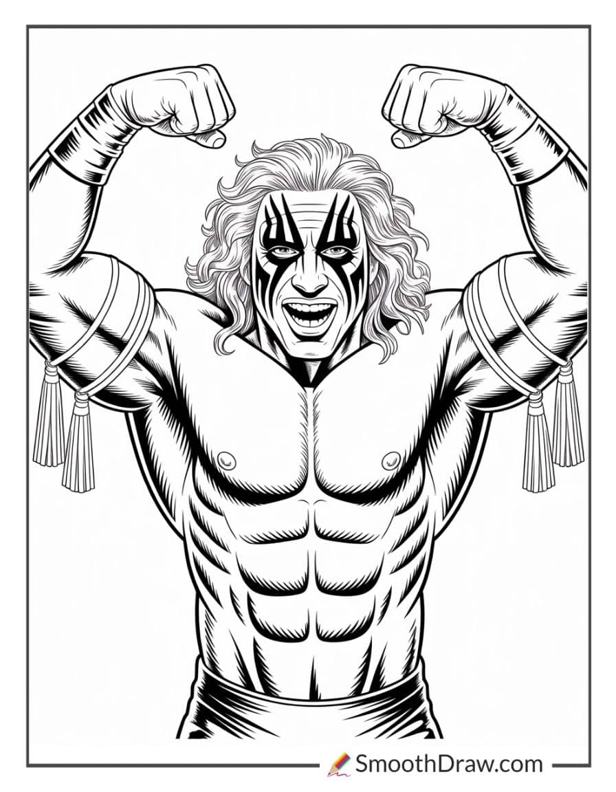 wwe ultimate warrior coloring pages