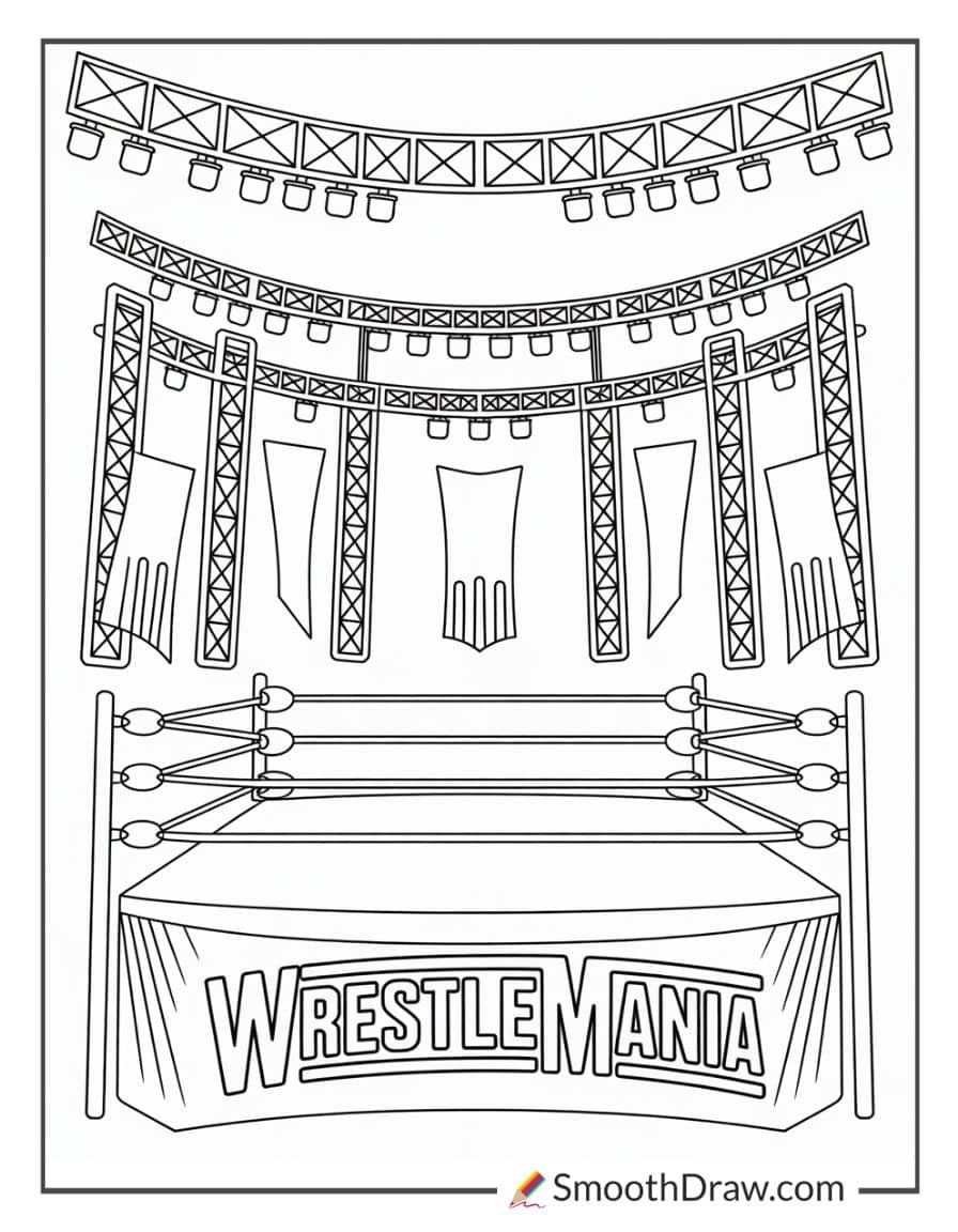wwe wrestlemania coloring pages