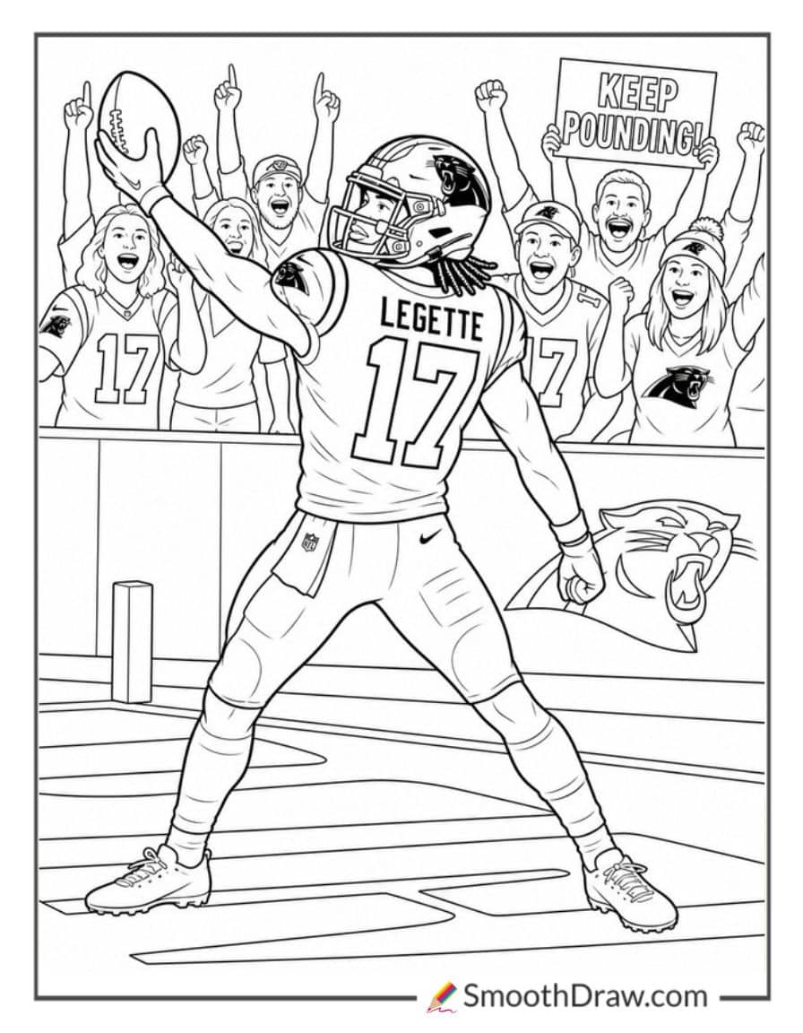 Xavier Legette Touchdown Pose
