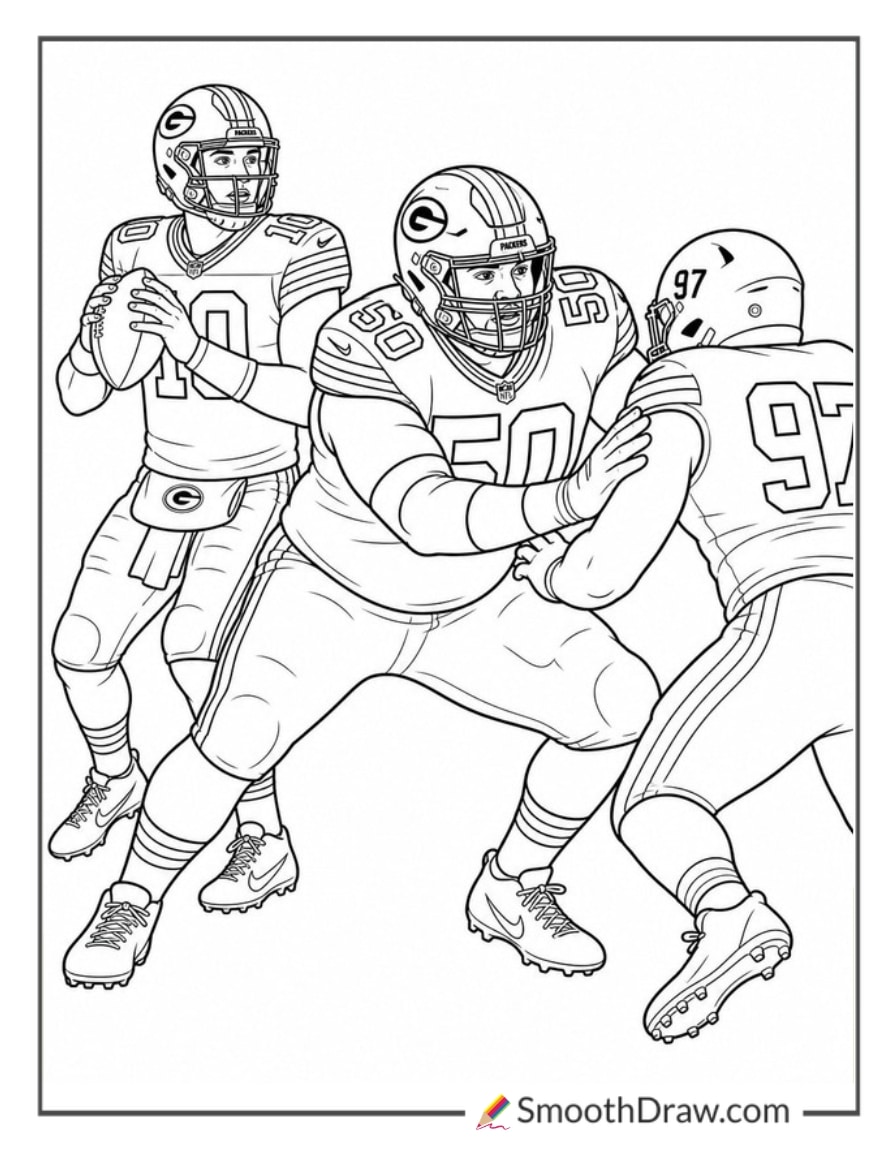 Zach Tom Blocking Edge Rusher