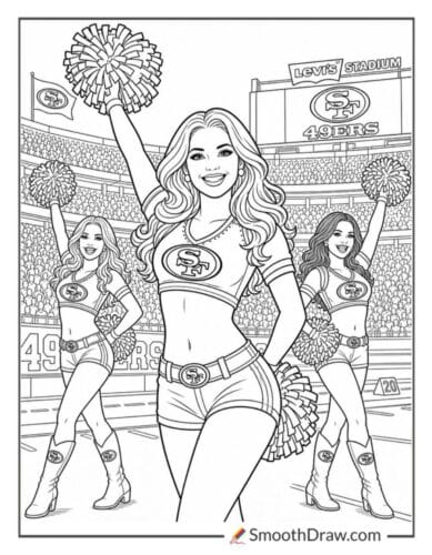 49ers Cheerleaders On Game Day